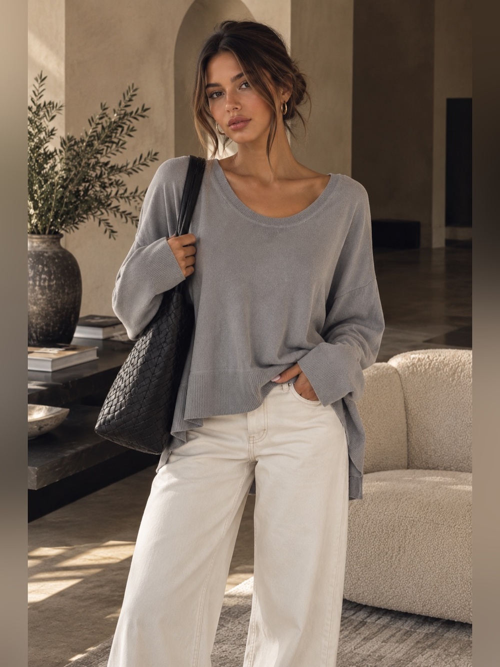 Aritzia Wilfred librement asymmetrical sweater size M